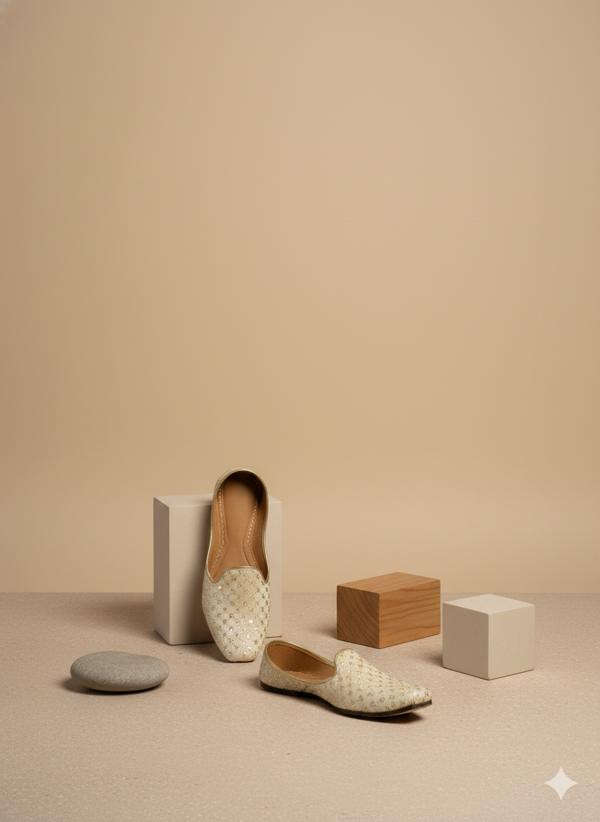 The Royal Ivory Sparkle Jutti – Festive finesse