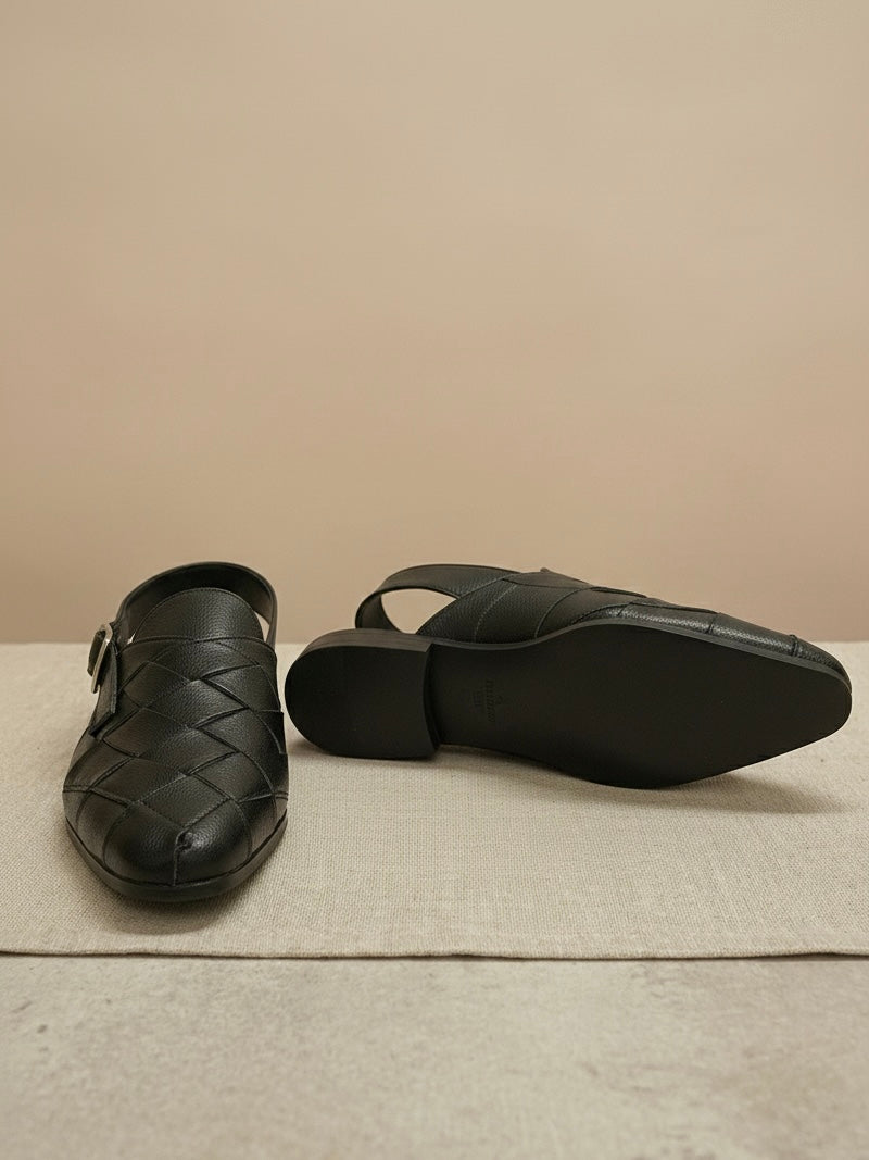 The Woven Leather Slingback – Flexible Luxury