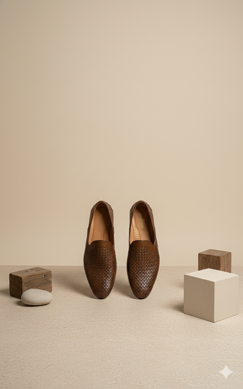 The Cognac Basket-Weave Loafer – Artisanal Trend