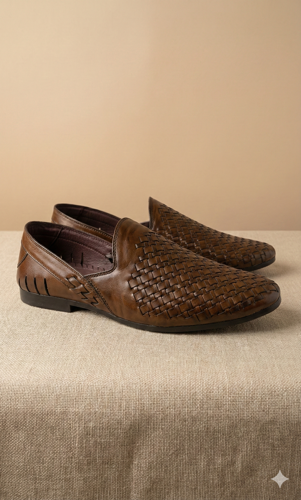 The Cognac Basket-Weave Loafer – Artisanal Trend