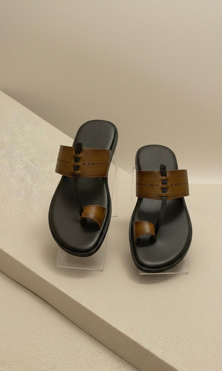 The Burnished Tan Fusion Kolhapuri – Tradition Remastered